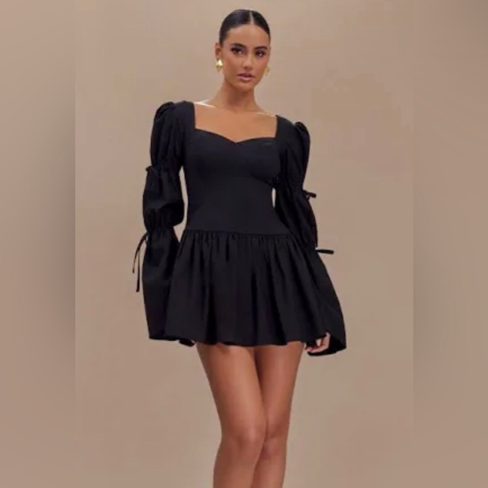 Meshki Black Mini Dress Raine Cotton Mini Dress
